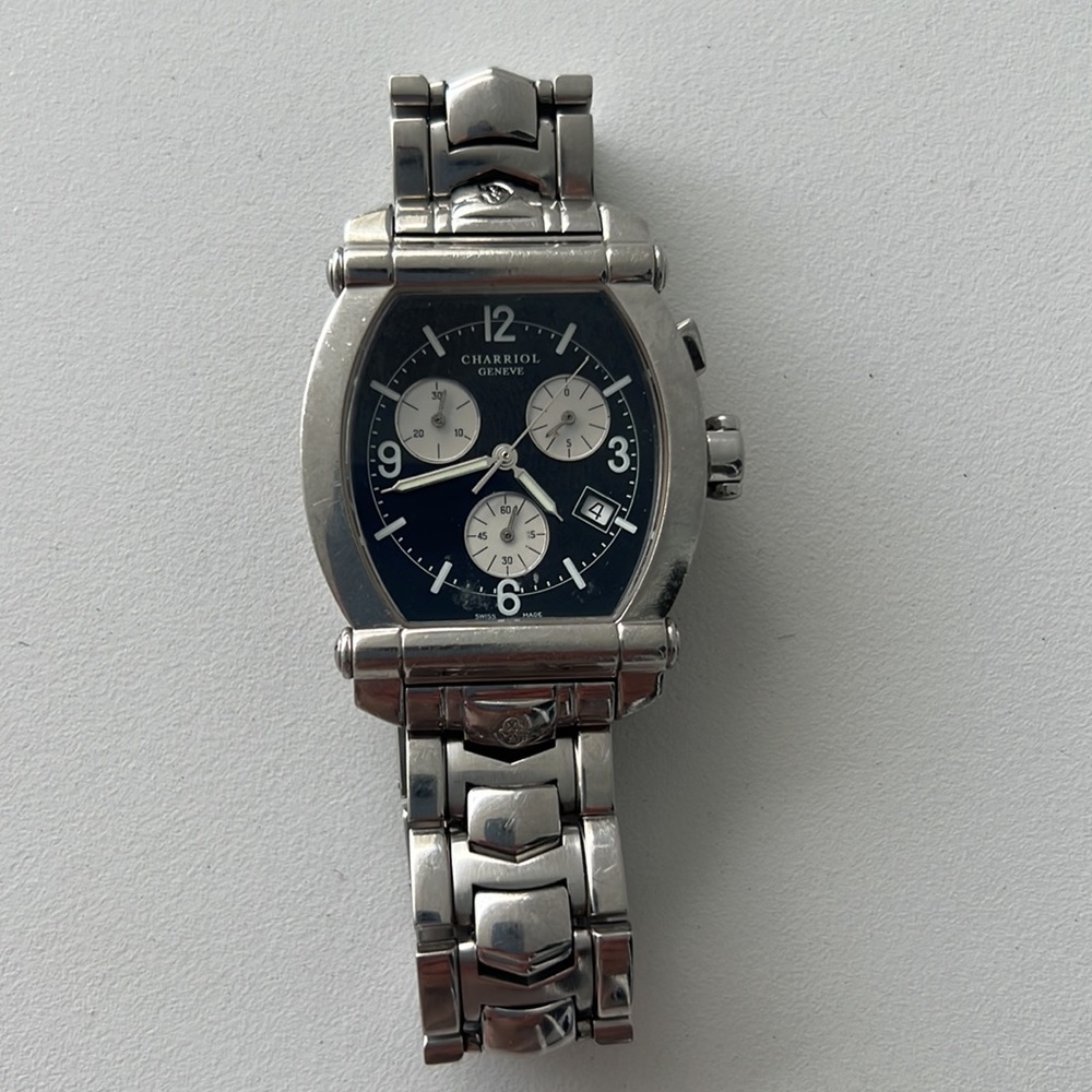 Authentic Charriol Colvmbvs Black Dial Stainless Steel Women's Quartz Watch 060T